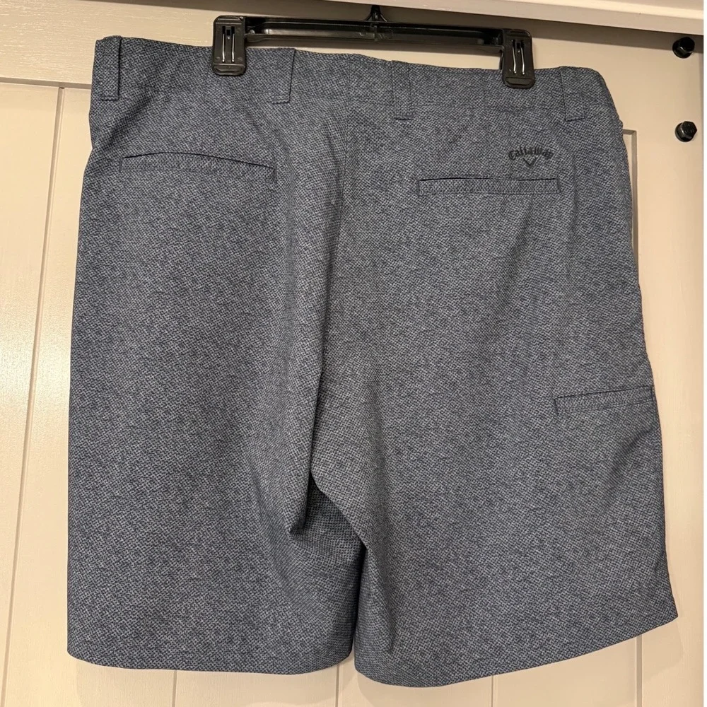 Callaway Mens Golf Shorts‎ Blue Heathered Stretch Performance Size 38